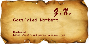 Gottfried Norbert névjegykártya